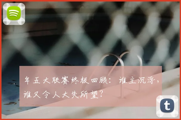 年五大联赛终极回顾:谁主沉浮,谁又令人大失所望?